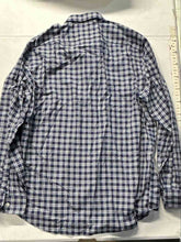 Load image into Gallery viewer, Michael Kors Mens Blue Plaid Long Sleeve Tailored Fit Button-Up Shirt No Size