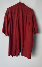Load image into Gallery viewer, Tommy Bahama Mens Dark Rust Silk Short Sleeve Collared Button-Up Shirt Size XLX