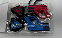 Load image into Gallery viewer, Sharper Image 2-Player Red Blue Black Light Sound Vests Laser Tag