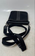 Load image into Gallery viewer, Coach Womens Black Monogram Outer Pockets Adjustable Strap Crossbody Bag