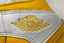 Load image into Gallery viewer, Authentic Nike Womens Air Jordan 1 Mid Yellow White Sneakers Shoes Size 6.5