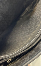Load image into Gallery viewer, Michael Kors Womens Black Monogram Print Leather Double Handle Tote Bag