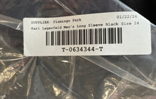 Load image into Gallery viewer, Karl Lagerfeld Paris Mens Black Collared Long Sleeve Button-Up Shirt Size 2X