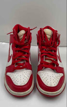 Load image into Gallery viewer, Nike Kids Dunk High DB2179-106 Red White Leather Lace-Up Sneaker Shoes Size 7Y