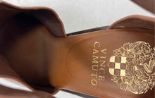 Load image into Gallery viewer, Vince Camuto Womens Frasper Brown Leather Cone Heel Ankle Booties Size 7M