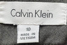 Load image into Gallery viewer, Calvin Klein Womens Gray Flat Front Pockets Straight Leg Dress Pants Size 10
