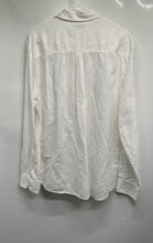 Load image into Gallery viewer, Zara Mens White Collared Regular Fit Long Sleeve Button-Up Shirt Size L