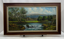 Load image into Gallery viewer, Framed Natural View Snow Mountain Stream Waterfall Landscape Picture Painting