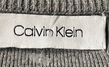 Load image into Gallery viewer, Calvin Klein Mens Gray Ribbed V-Neck Long Sleeve Pullover Sweater Size Small