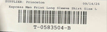 Load image into Gallery viewer, Express Mens Black White Printed Long Sleeve Collared Dress Shirt Size L 16-16.5