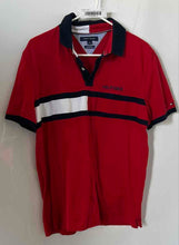 Load image into Gallery viewer, Tommy Hilfiger Mens Red Cotton Short Sleeve Custom Fit Holly Polo Shirt Size L