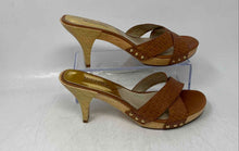 Load image into Gallery viewer, Michael Kors Womens Amelie Luggage Brown Leather Open Toe Mule Sandals Size 8 M