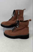 Load image into Gallery viewer, Michael Kors Womens Tavie Brown Black Suede Lace-Up Combat Boots Size 7 M