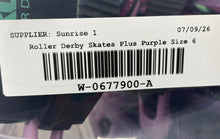 Load image into Gallery viewer, Roller Derby Girls Lomond Purple Black Adjustable Inline Skates Size 3-6