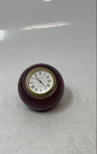 Load image into Gallery viewer, Leeman Brown Classic Decorative Table Clock Shaped Like A Cricket Ball