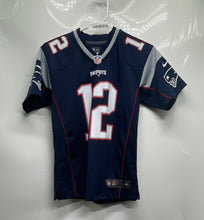 Load image into Gallery viewer, Nike Boys Blue New England Patriots Tom Brady #12 Football-NFL Jersey Sz M 10-12