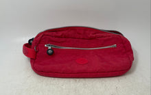 Load image into Gallery viewer, Kipling Womens Red Top Zipper Agot Travel Cosmetic Makeup Bags Faded Material