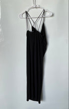 Load image into Gallery viewer, Zara Womens Black Sleeveless Cowl Neck Spaghetti Strap Midi Bodycon Dress Size L