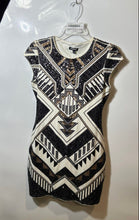 Load image into Gallery viewer, Express Womens Multicolor Geometric Sequin Back Zip Bodycon Dress Size Medium