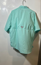 Load image into Gallery viewer, Columbia Mens Green PFG Tamiami II Short Sleeve Fishing Button-Up Shirt Size M