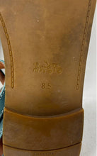 Load image into Gallery viewer, Coach Womens Light Blue Brown Leather Flat Thong Sandals Size 8.5