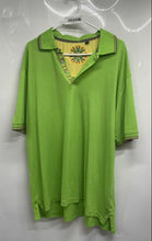 Load image into Gallery viewer, Robert Graham Mens Green Cotton Collared Short Sleeve Golf Polo Shirt Size 2XL