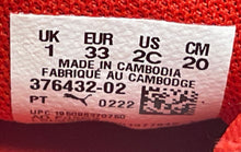Load image into Gallery viewer, Puma Kids Enzo 2 Uncaged AC 376432-02 Red Lace-Up Sneakers Shoes Size 2C