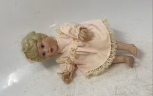 Load image into Gallery viewer, 1991 Blonde Hair Blue Eyes Porcelain Baby Doll Collectible With Pink Outfit