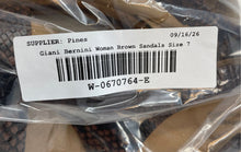 Load image into Gallery viewer, Giani Bernini Womens Terrii Brown Leather Wedge Heel Strappy Sandals Size 7M
