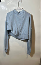 Load image into Gallery viewer, American Eagle Outfitters Womens Light Blue Cropped Pullover Sweatshirt Size L