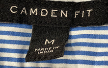 Load image into Gallery viewer, Banana Republic Mens Blue White Striped Camden Fit Cotton Button-Up Shirt Size M