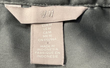 Load image into Gallery viewer, H&M Womens Gray Satin Band Collar Long Sleeve Button-Up Shirt Size Medium