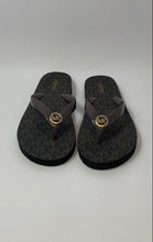 Load image into Gallery viewer, Michael Kors Womens Brown Monogram Slip-On Flip Flop Sandals Size 7 M
