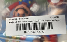 Load image into Gallery viewer, JAKKS Pacific World Of Nintendo Super Mario W/ Mushroom Action Figure Sealed
