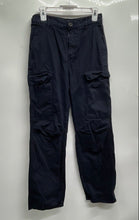 Load image into Gallery viewer, Zara Womens Blue Cotton Slash Pockets Stretch Straight Leg Cargo Pants Size 2
