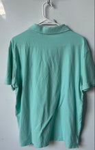Load image into Gallery viewer, Calvin Klein Mens Mint Green Short Sleeve Spread Collar Polo Shirt Size XL