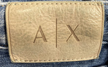 Load image into Gallery viewer, Armani Exchange Mens Blue Denim Medium Wash 5-Pocket Design Straight Jeans Sz 33