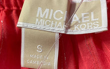 Load image into Gallery viewer, Michael Kors Womens Red Printed Off-The-Shoulder Maxi Dress Size Small