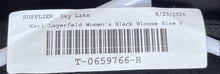 Load image into Gallery viewer, Karl Lagerfeld Womens Black Sleeveless Back-Zip Blouse Top Size Small
