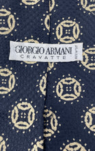 Load image into Gallery viewer, Giorgio Armani Mens Black Beige Keeper Loop Adjustable Pointed Tie