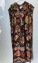 Load image into Gallery viewer, Zara Womens Multicolor Floral Print V-Neck Button-Front Midi Tunic Dress Size XS
