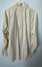 Load image into Gallery viewer, Nautica Mens Yellow Striped Long Sleeve Collared Classic-Fit Dress Shirt Size 17
