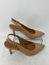 Load image into Gallery viewer, Nordstrom Rack Womens Priscilla Beige Leather Stiletto Slingback Heels Size 6.5M