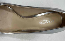 Load image into Gallery viewer, Coach Womens Nala Silver Round Toe Slip-On Stiletto Pump Heels Size 5B