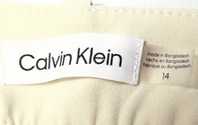 Load image into Gallery viewer, Calvin Klein Womens Beige Pleated Front Wide-Leg Trouser Pants Size 14