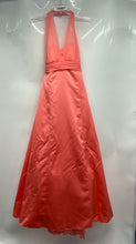 Load image into Gallery viewer, David's Bridal Womens Peach Halter Neck Evening Gown A-Line Dress Size 10