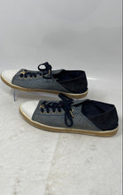 Load image into Gallery viewer, Michael Kors Womens Kristy Blue White Denim Lace-Up Slide Sneakers Shoes Size 9M