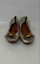 Load image into Gallery viewer, Coach Womens Stanton Gold-Tone Leather Round Toe Slip-On Ballet Flats Size 6.5