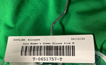 Load image into Gallery viewer, Zara Womens Green Long Sleeve Asymmetrical Bodysuit Blouse Top Size Medium