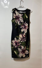 Load image into Gallery viewer, Calvin Klein Womens Black Multicolor Floral Bodycon Dress Size 6